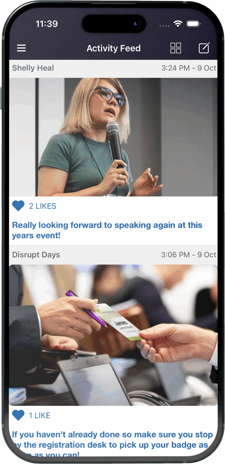 Activity Feed Straight